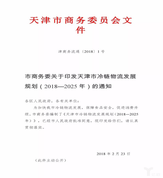 天津发布冷链2025规划，7年后实现5大目标（附文件全文）(图2)